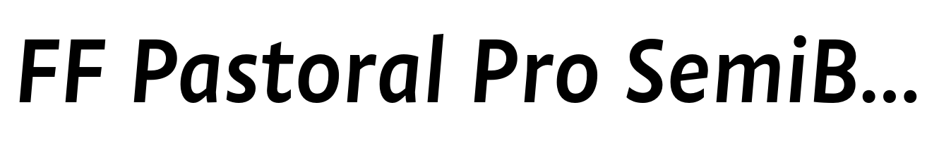 FF Pastoral Pro SemiBold Italic